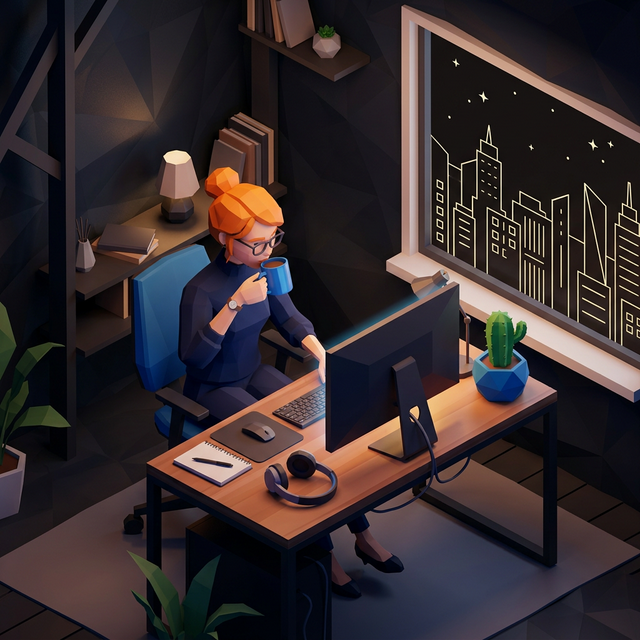 Music streaming illustration